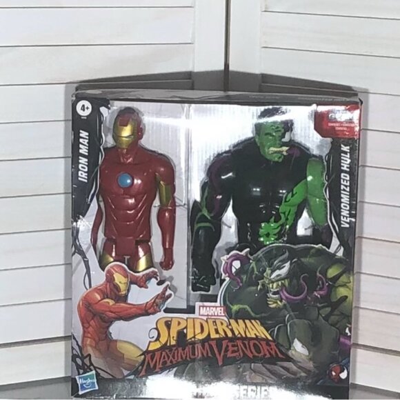 NIB Hasbro Marvel Titan Hero 12" Spider-Man Max Venom Iron Man Vs Venomized Hulk - Picture 4 of 9